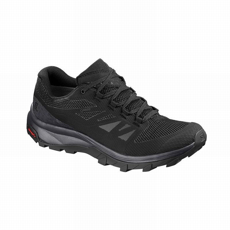 Chaussures De Randonnée Salomon Femme Noir - Salomon OUTLINE GORE-TEX - France (8034-LOWYB)